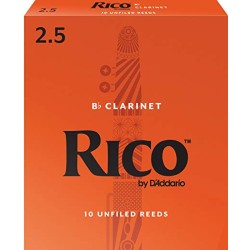 Rico by D'Addario RCA1025 Bb Clarinet Reeds - Strength 2.5 - 10 Pieces