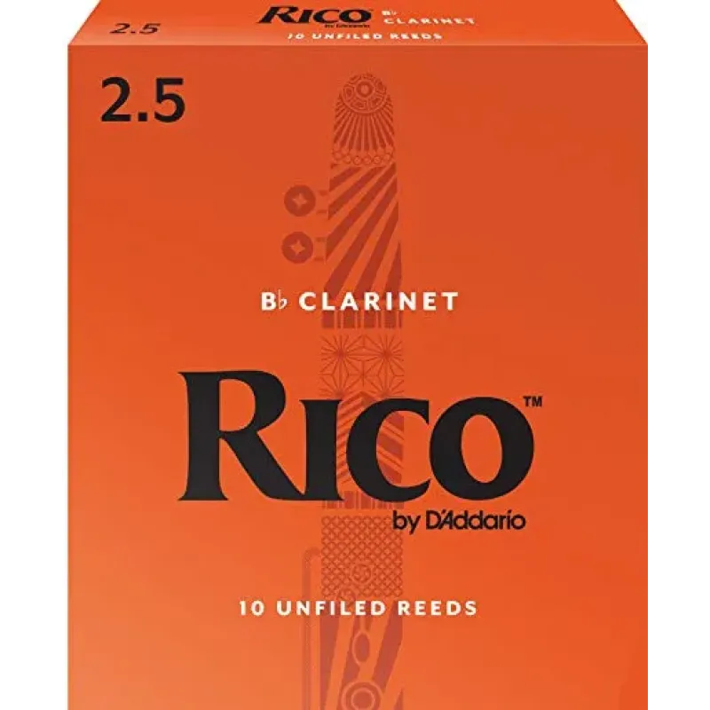 Rico by D'Addario RCA1025 Bb Clarinet Reeds - Strength 2.5 - 10 Pieces Rico by D'Addario RCA1025 Bb Clarinet Reeds - Strength 2.5 - 10 Pieces