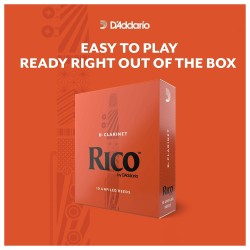 Rico by D'Addario RDA0320 Bb Clarinet Reeds - Strength 2 - 3 Pieces