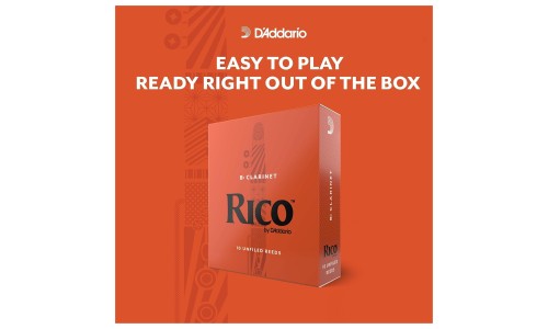 Rico by D'Addario RDA0320 Bb Clarinet Reeds - Strength 2 - 3 Pieces