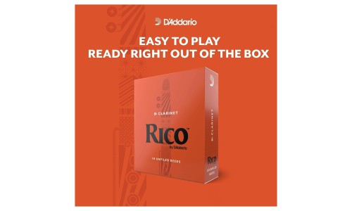 Rico by D'Addario RDA0325 Bb Clarinet Reeds - Strength 2.5 - 3 Pieces