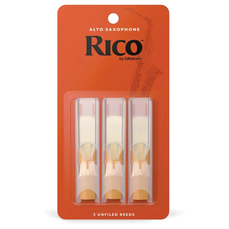 Rico by D'Addario RJA0330 Alto Saxophone Reeds - Strength 3 - 3 Pieces Rico by D'Addario RJA0330 Alto Saxophone Reeds - Strength 3 - 3 Pieces