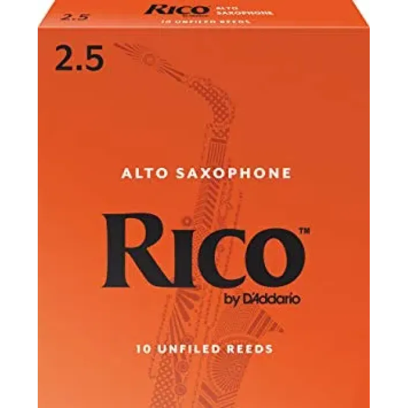 Rico by D'Addario RJA1025 Alto Saxophone Reeds - Strength 2.5 - 10 Pieces Rico by D'Addario RJA1025 Alto Saxophone Reeds - Strength 2.5 - 10 Pieces