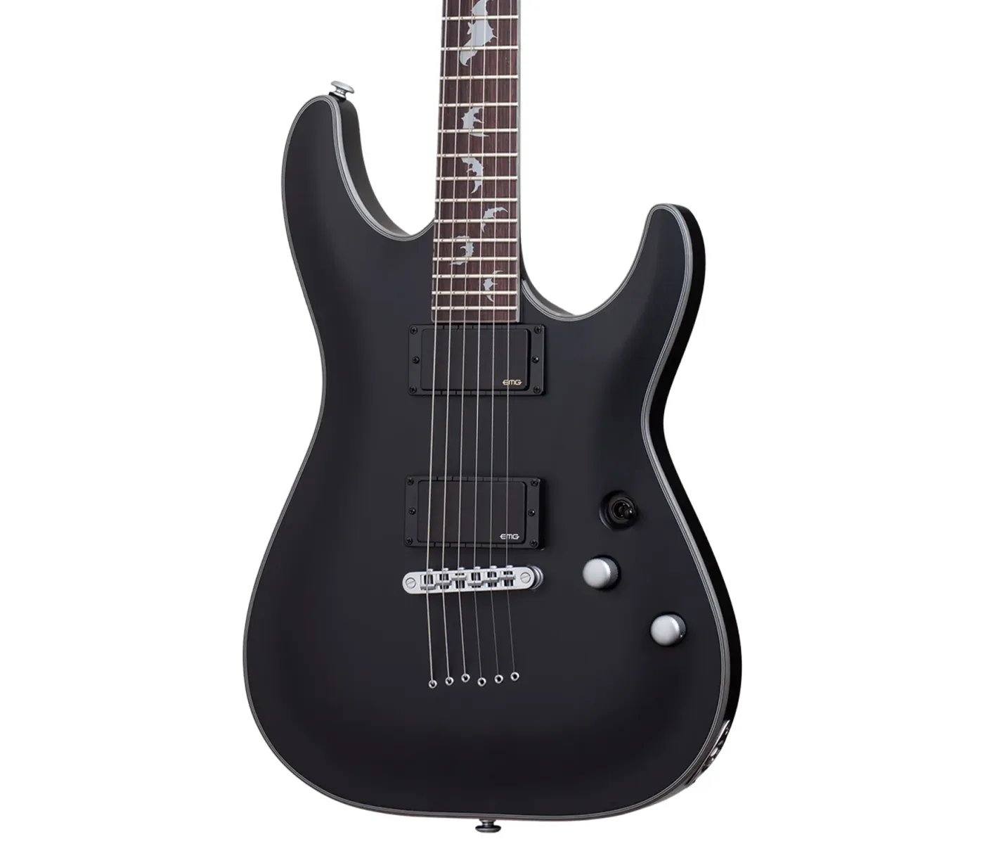 Schecter 1181 Electric Guitar Damien Platinum-6 - Satin Black (SBK)