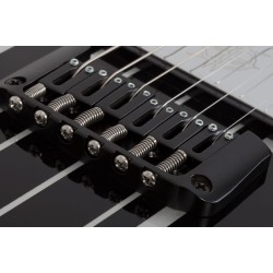 Schecter 1747 Electric Guitar Synyster Custom HT - Gloss Black With Silver Pin Stripes