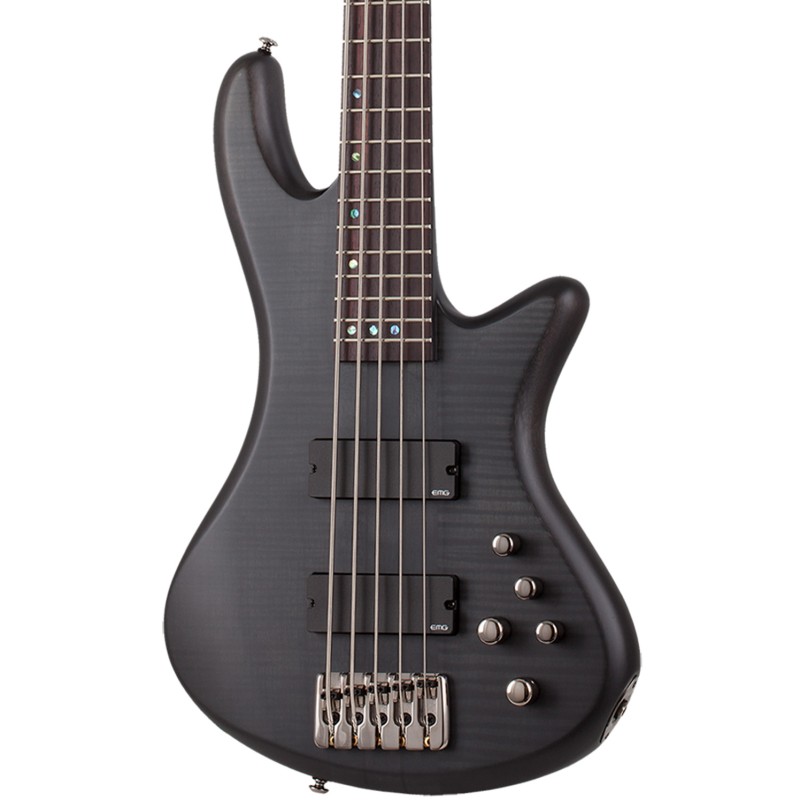 Schecter 2721 Electric Bass Stiletto Studio-5 - See-Thru Black Satin (STBLS)