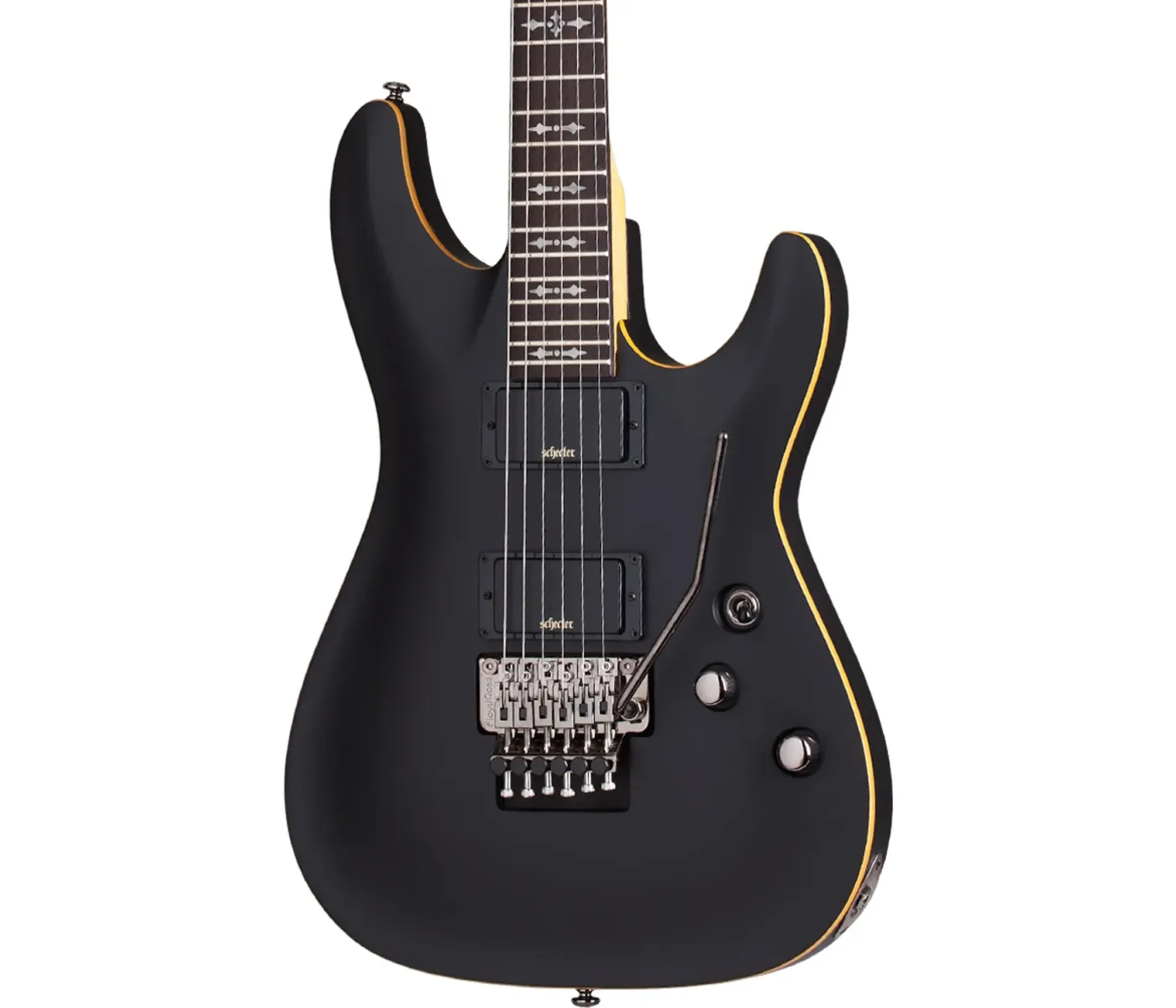 Schecter 3661 Electric Guitar Demon-6 FR - Aged Black Satin (ABSN)