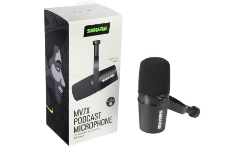 Shure MV7X Dynamic Broadcast Microphone - Black