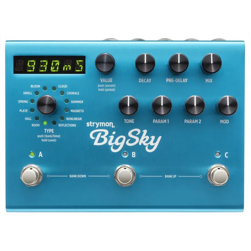 Strymon Big Sky Multidimensional Reverb Pedal - Power Supply Included Version-1 Strymon Big Sky Multidimensional Reverb Pedal - Power Supply Included Version-1