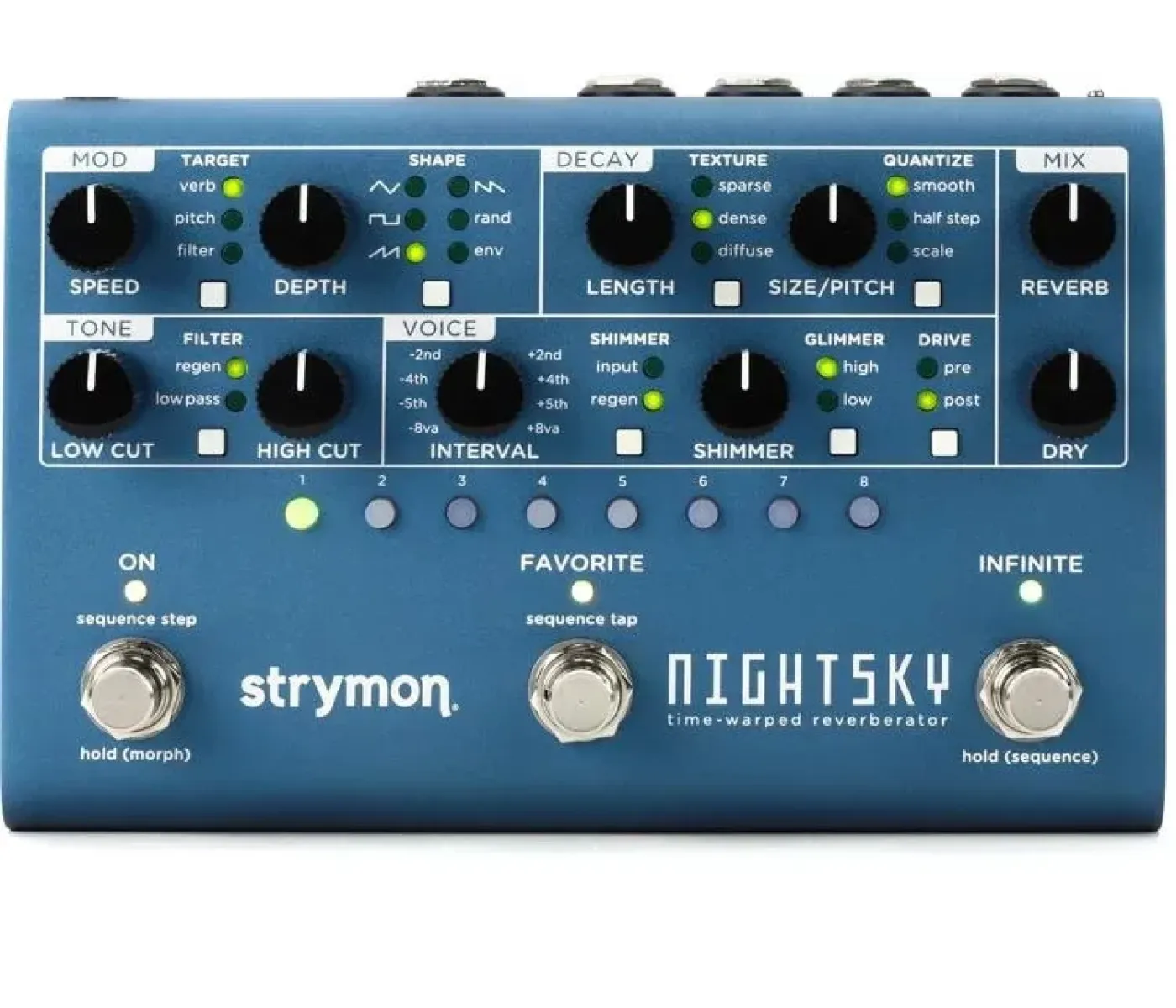 Strymon NightSky Time-warped Reverberator Pedal - Power Supply Included
