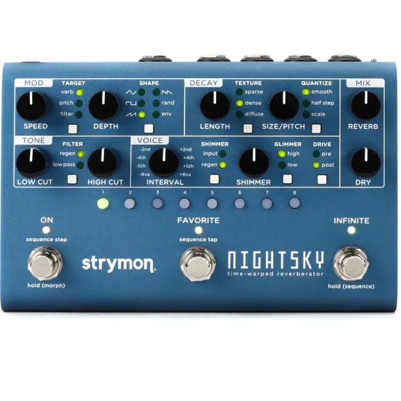 Strymon NightSky Time-warped Reverberator Pedal - Power Supply Included