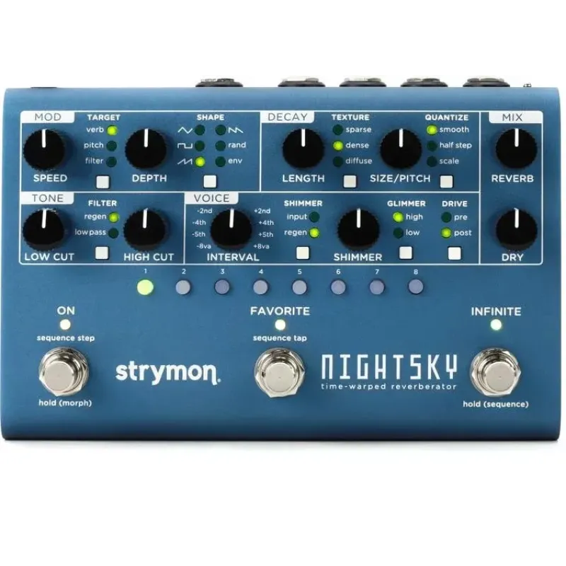 Strymon NightSky Time-warped Reverberator Pedal - Power Supply Included Strymon NightSky Time-warped Reverberator Pedal - Power Supply Included