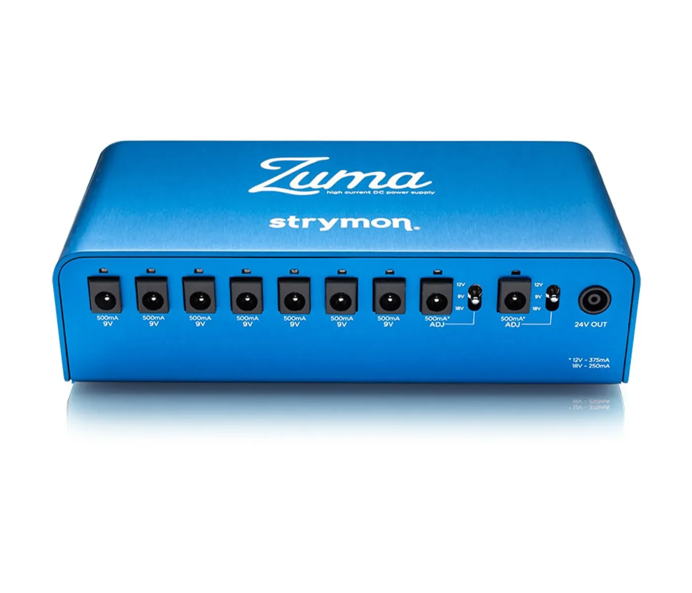 Strymon Zuma 9-Output Guitar Pedal Power Supply - 7 x 9V DC Outlets And 2 x 9/12/18V DC Outlets Strymon Zuma 9-Output Guitar Pedal Power Supply - 7 x 9V DC Outlets And 2 x 9/12/18V DC Outlets