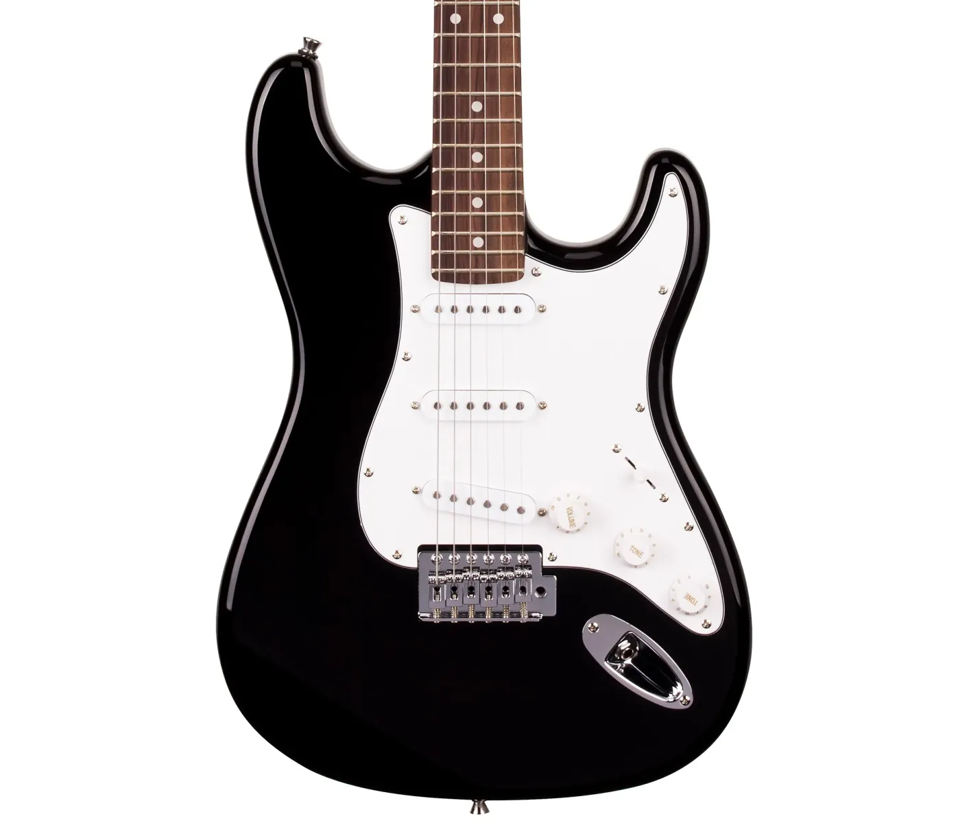 SX Guitar ED1 Vintage Style Electric with Bag - Black