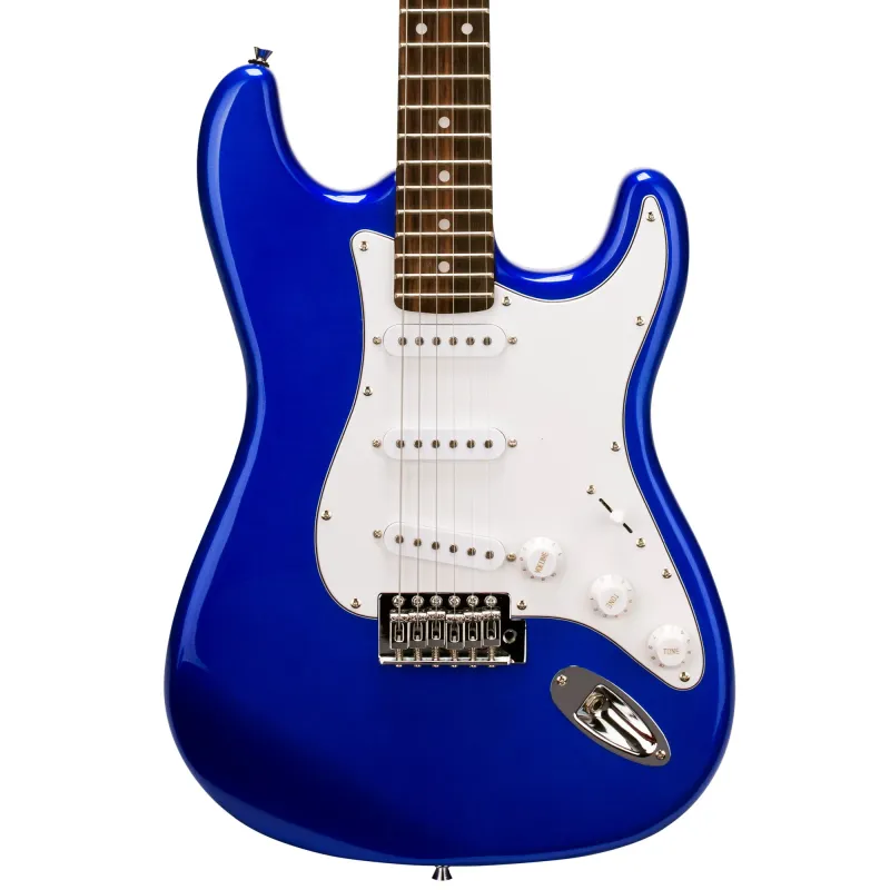 SX Guitar ED1 Vintage Style Electric with Bag - Blue