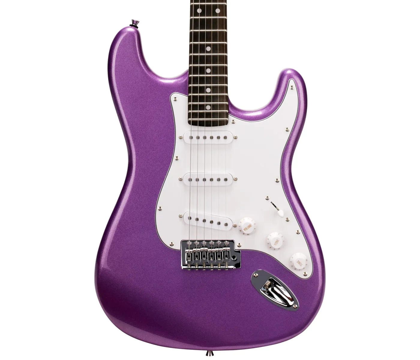 SX Guitar ED1 Vintage Style Electric with Bag - Metallic Purple
