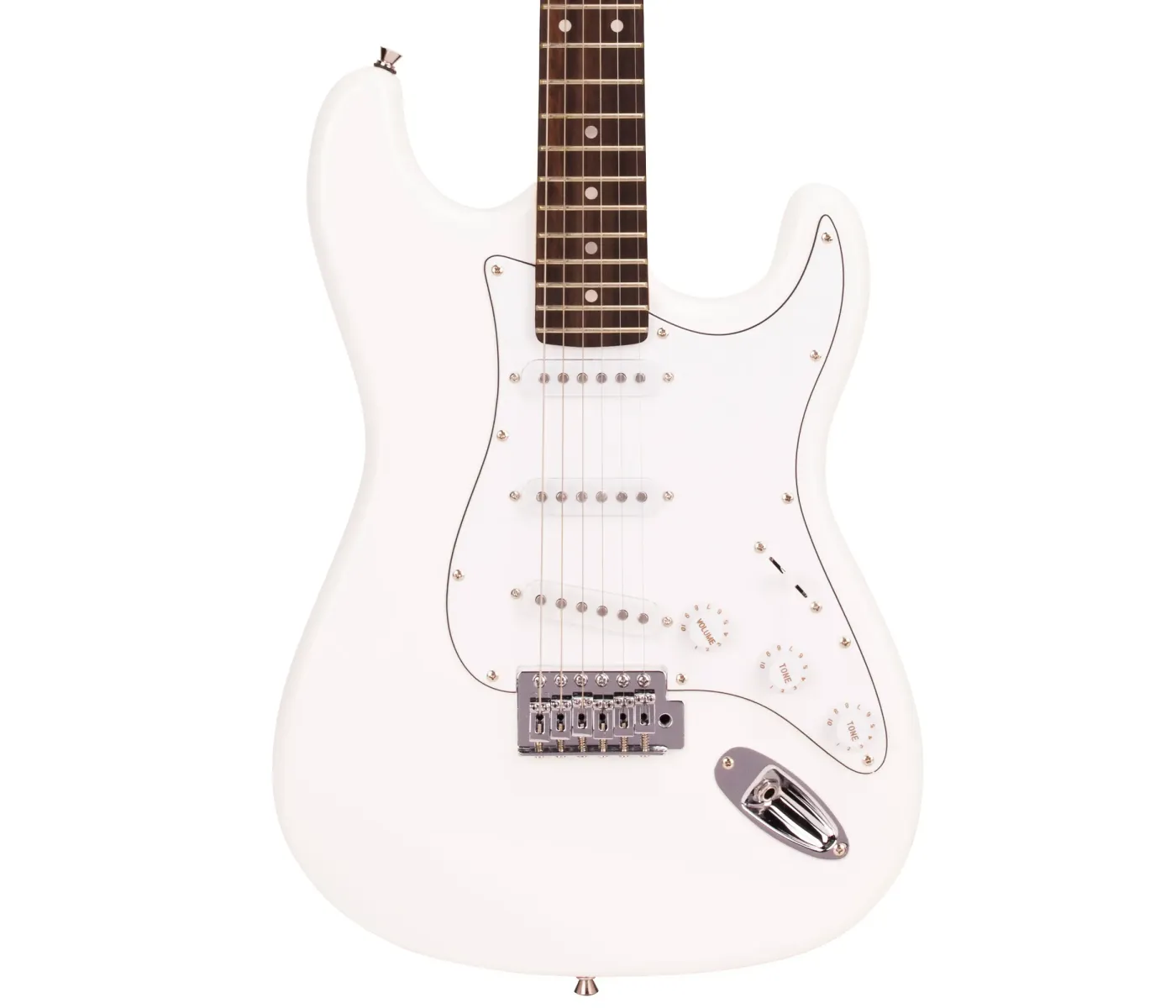 SX Guitar ED1 Vintage Style Electric with Bag - White