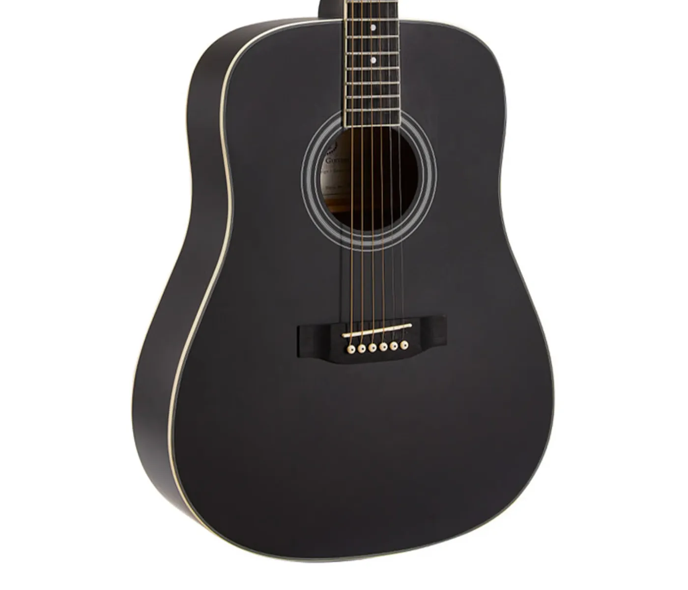 SX Guitar SD103KBK 3/4 Dreadnought Acoustic Guitar Kit - Black