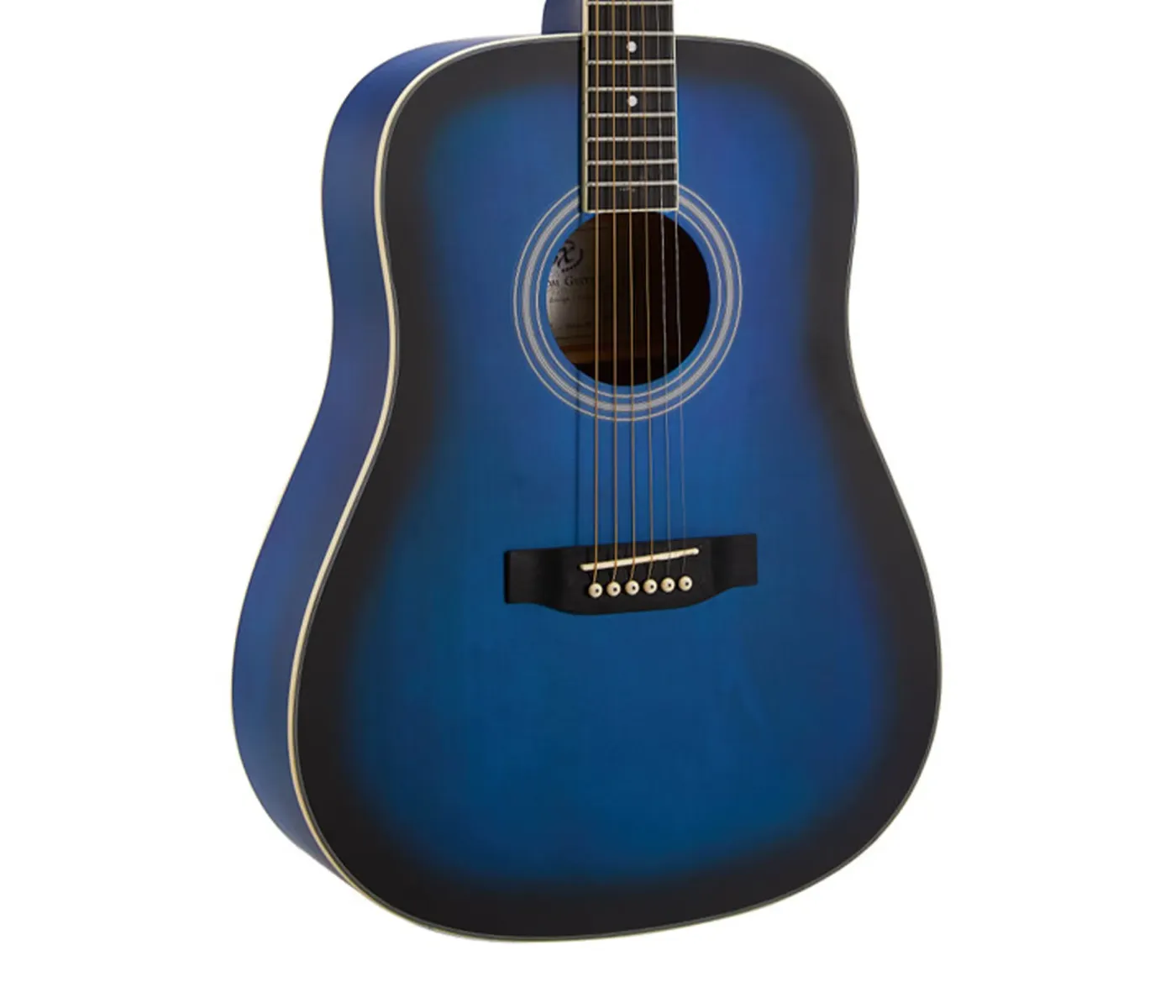 SX Guitar SD103KBUS 3/4 Dreadnought Acoustic Guitar Kit - Blue