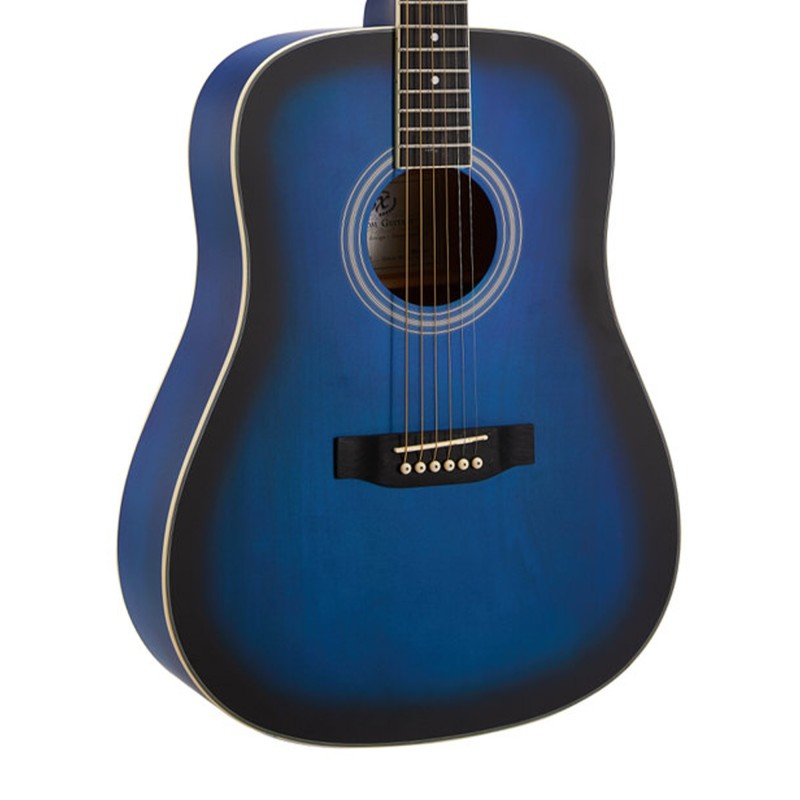 SX Guitar SD103KBUS 3/4 Dreadnought Acoustic Guitar Kit - Blue SX Guitar SD103KBUS 3/4 Dreadnought Acoustic Guitar Kit - Blue