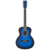 SX Guitar 3/4 Dreadnought Acoustic Guitar Kit - Blue – image 5