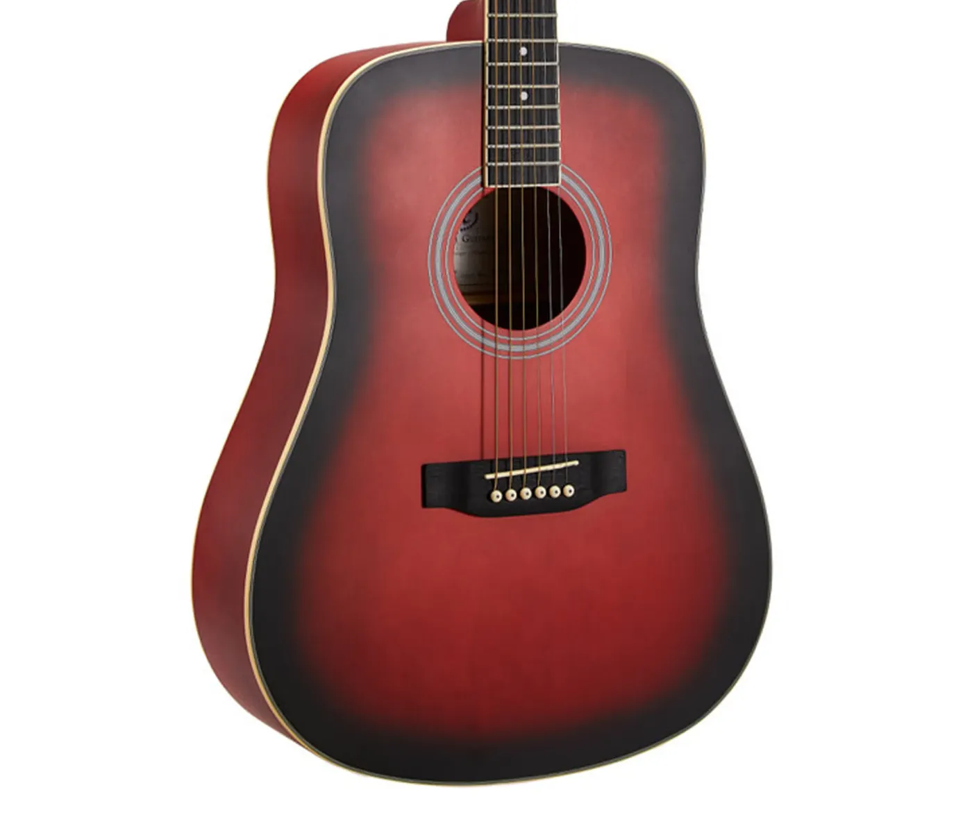 SX Guitar SD103KRDS 3/4 Dreadnought Acoustic Guitar Kit - Red