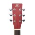 SX Guitar SD103KRDS 3/4 Dreadnought Acoustic Guitar Kit - Red