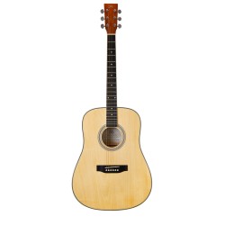 SX Guitar SD104G Dreadnought Acoustic - Gloss Natural