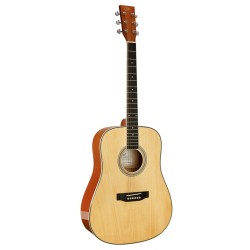 SX Guitar SD104G Dreadnought Acoustic - Gloss Natural