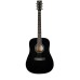 SX Guitar SD104GBK Dreadnought Acoustic - Gloss Black
