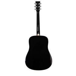 SX Guitar SD104GBK Dreadnought Acoustic - Gloss Black