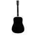 SX Guitar SD104GBK Dreadnought Acoustic - Gloss Black