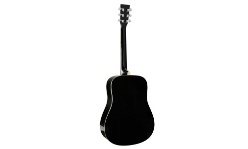 SX Guitar SD104GBK Dreadnought Acoustic - Gloss Black