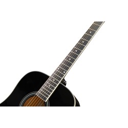 SX Guitar SD104GBK Dreadnought Acoustic - Gloss Black