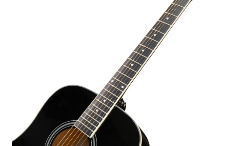 SX Guitar SD104GBK Dreadnought Acoustic - Gloss Black