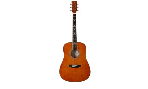 SX Guitar SD104GBR Dreadnought Acoustic - Gloss Brown