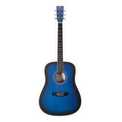 SX Guitar SD104GBUS Dreadnought Acoustic - Gloss Blue Sunburst