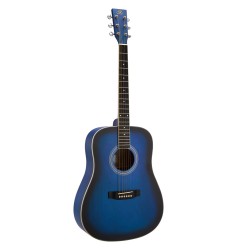 SX Guitar SD104GBUS Dreadnought Acoustic - Gloss Blue Sunburst