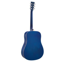 SX Guitar SD104GBUS Dreadnought Acoustic - Gloss Blue Sunburst