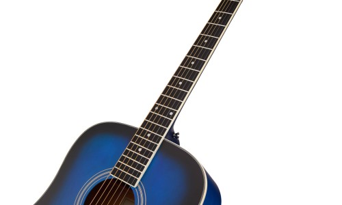 SX Guitar SD104GBUS Dreadnought Acoustic - Gloss Blue Sunburst