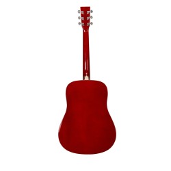 SX Guitar SD104GRDS Dreadnought Acoustic - Gloss Red Sunburst