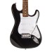 SX Guitar SE1-SK-34-BK Stratocaster 3/4 Electric Package Guitar - Black