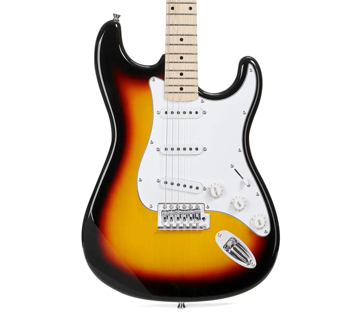 SX Guitar SEM1 ST Electric with Bag - 3 Tone Sunburst