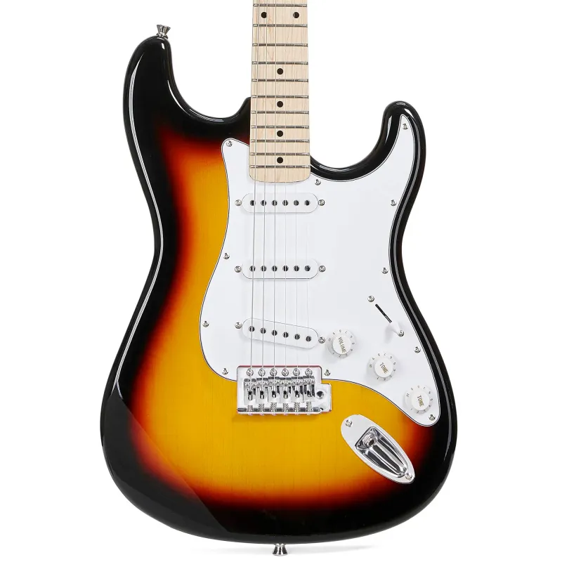 SX Guitar SEM1 ST Electric with Bag - 3 Tone Sunburst