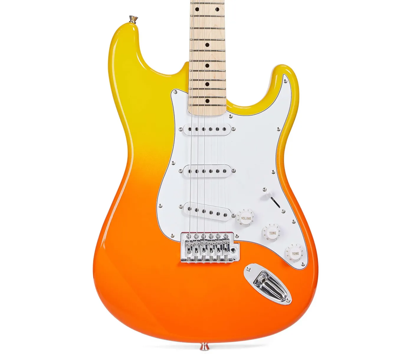 SX Guitar SEM1 ST Electric with Bag - Burning Fire