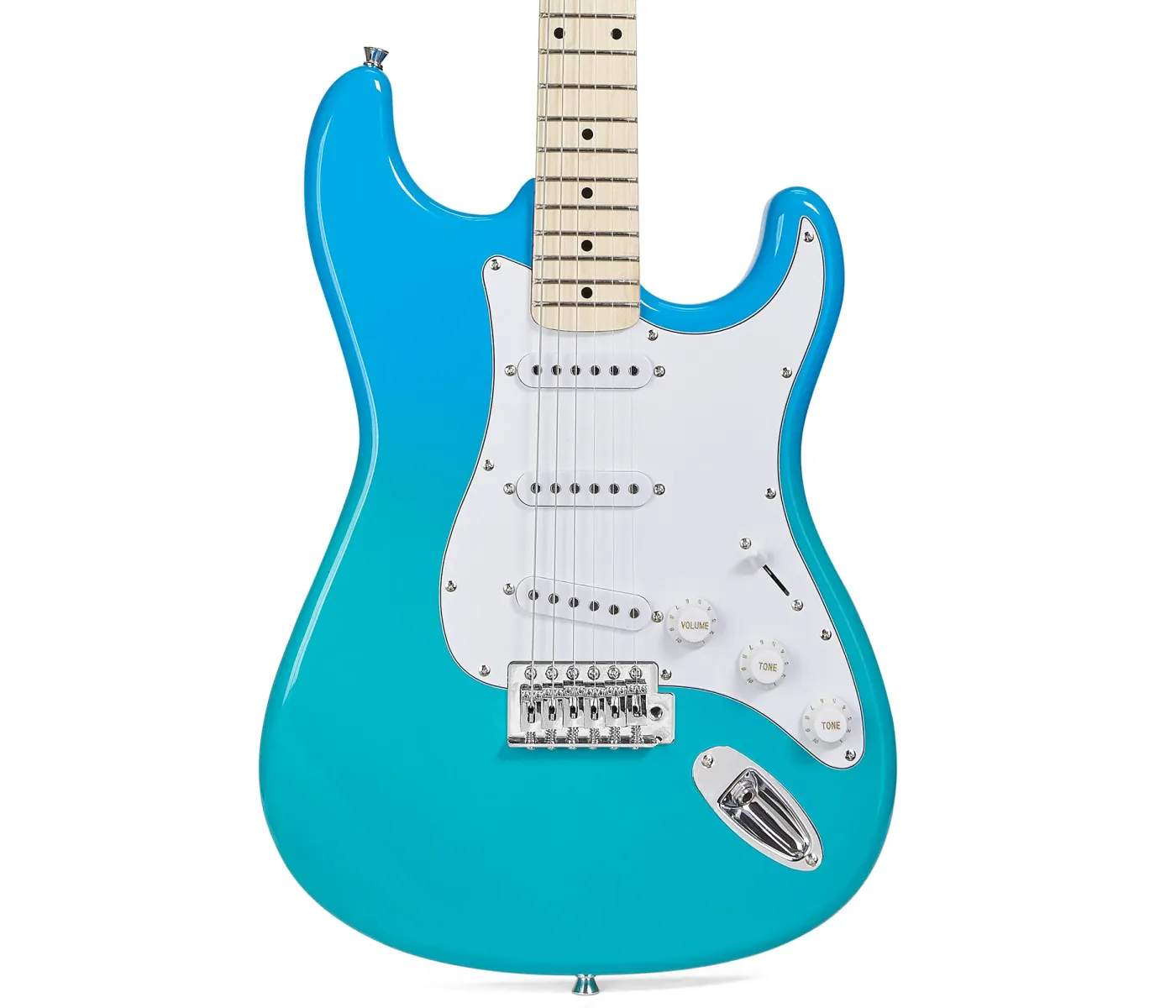 SX Guitar SEM1 ST Electric with Bag - Blue Glow