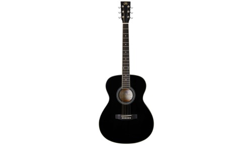 SX Guitar SO104GBK Auditorium Acoustic - Gloss Black