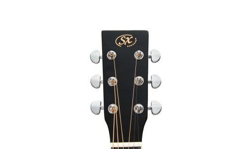 SX Guitar SO104GBK Auditorium Acoustic - Gloss Black