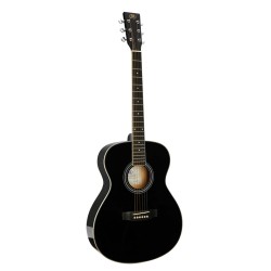 SX Guitar SO104GBK Auditorium Acoustic - Gloss Black