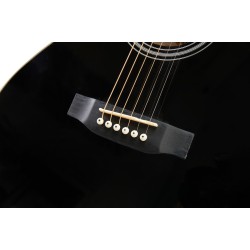 SX Guitar SO104GBK Auditorium Acoustic - Gloss Black